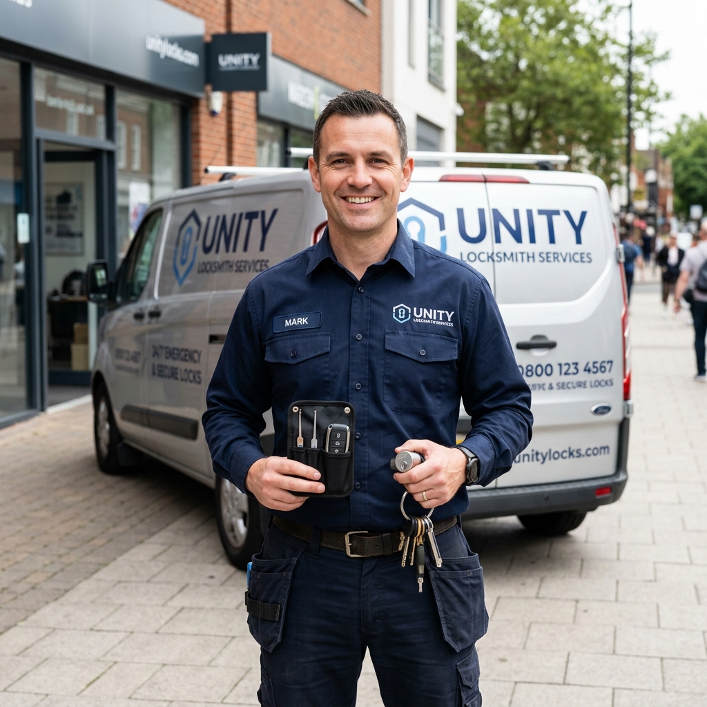 Quality Locksmith expert in uniform